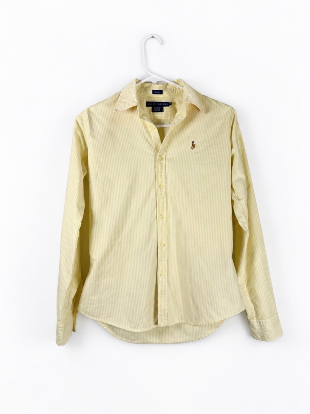Ralph Lauren Pale Yellow Pinstripe Button-Down Shirt